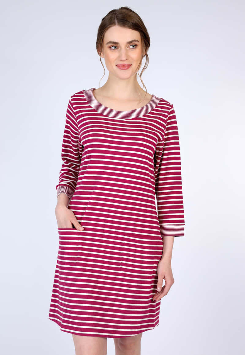 Kleid Tola stripe - purple