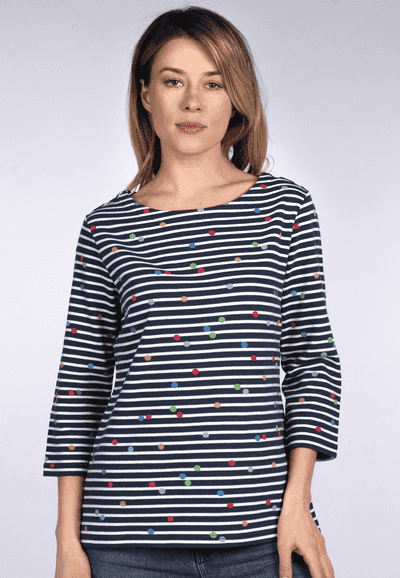 Sweater Holma Dot - navy