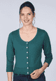 Strickjacke Liselotte  - bottle green