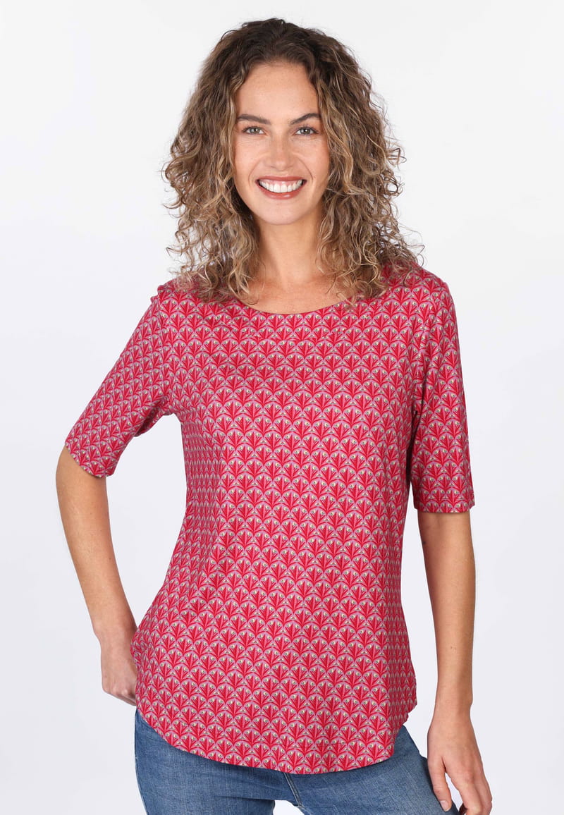 T-Shirt Nini Tulip Bow - rubin