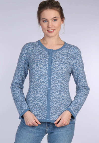 Strickjacke Yelena - mosaic blue