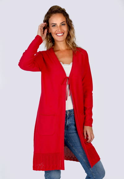 Strickjacke Emmi - rubin