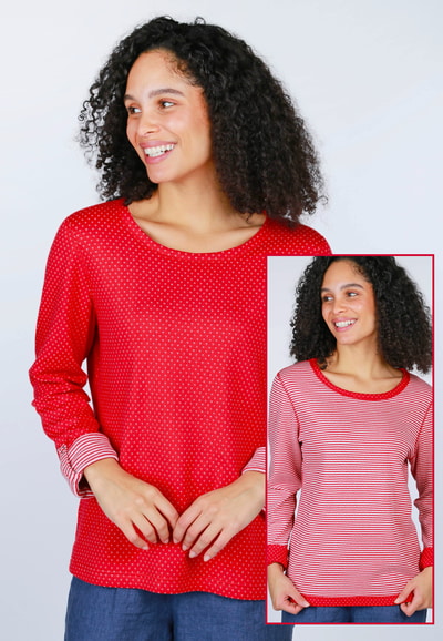 Wendepullover Kariella - rubin