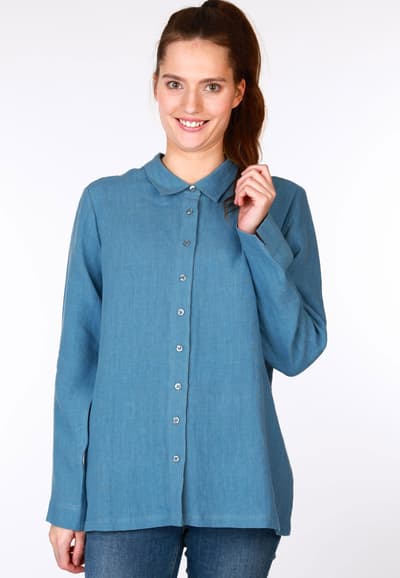 Leinenbluse Felka - swedish blue