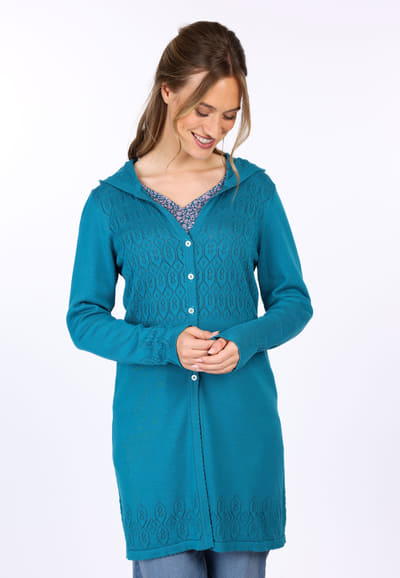 Strickmantel Brenda  - ocean