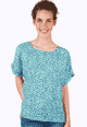 Leinenbluse Arlyn coral - swedish blue