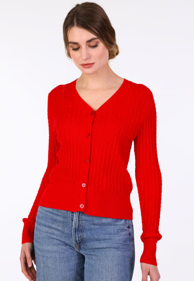 Strickjacke Carlotte - poppy
