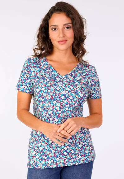 T-Shirt Alida millefleurs - atlantis
