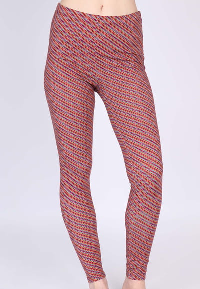 Leggings Thais geo dot - burgundy