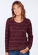 Strickjacke Renee damast  - plum