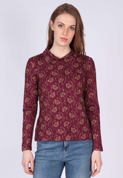 Bluse Candy flower dance - burgundy