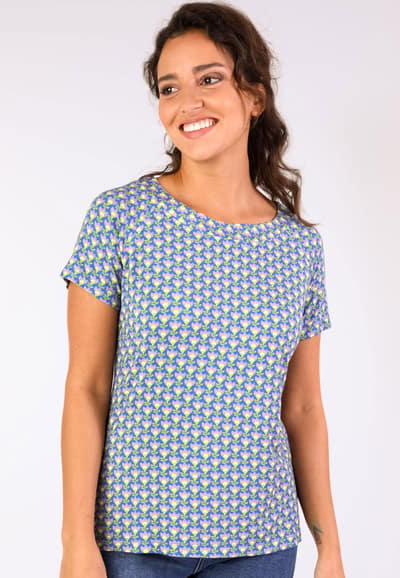 T-Shirt Zoe retrotulip - royal blue