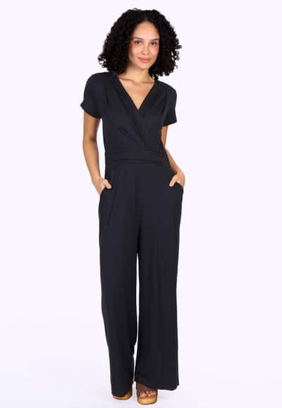 Jumpsuit Wieta solid - black