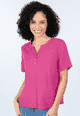 Leinenbluse Birgitine - raspberry