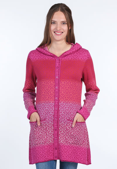 Strickmantel Karli Oriental - raspberry