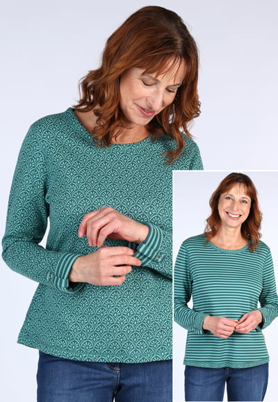 Wendepullover Karia Bow  - bottle green