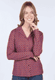 Bluse Celeste geo  - deep purple
