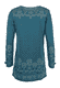 Strickpullover Auguste Ornamen - deep ocean