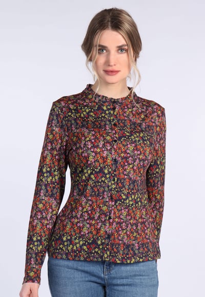 Bluse Dia flower confetti  - thyme