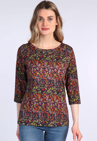 Shirt Zoa flower confetti  - thyme