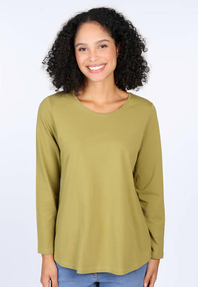 Langarmshirt Nore - green moss