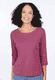 3/4-Arm-Shirt Pitta stripe  - deep purple