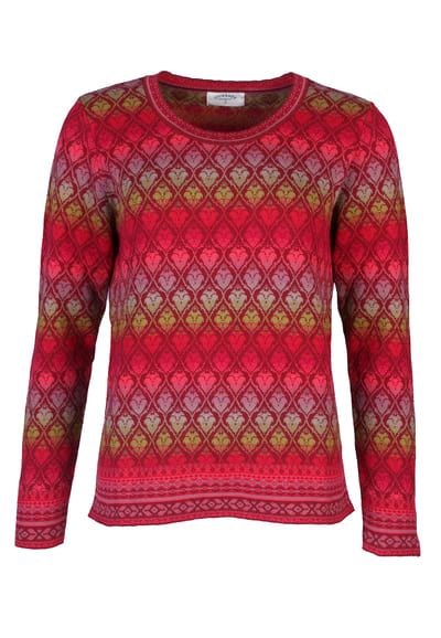 Pullover Josefine rainbow - burgundy