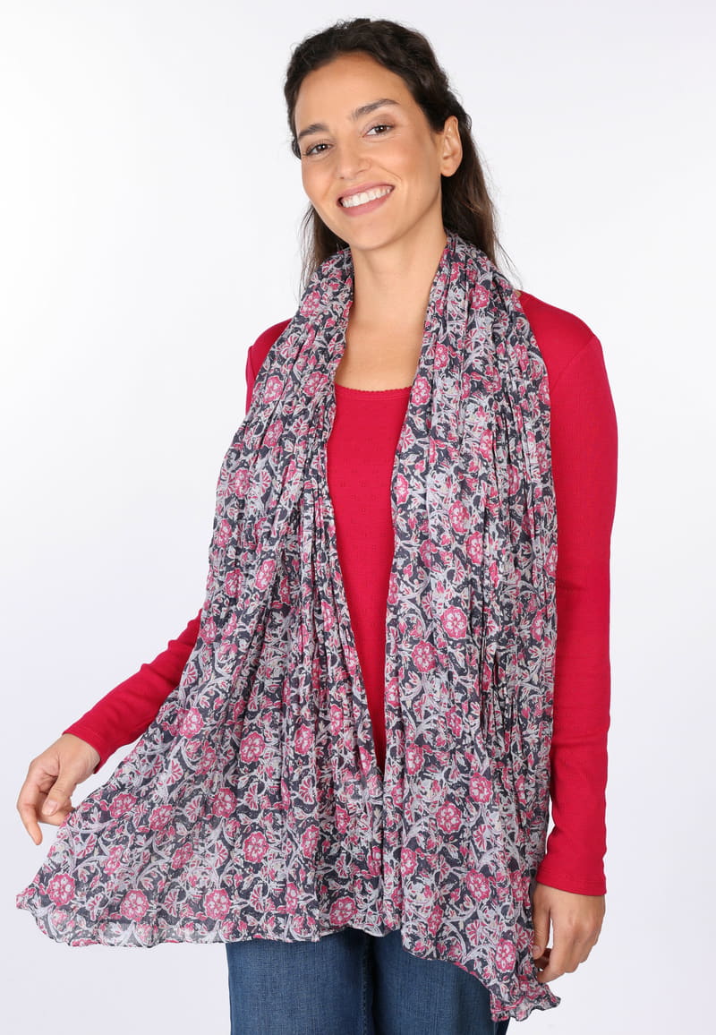 Leja flower tile  - navy