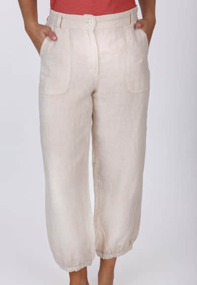 Hose Evieana linen  - new dune