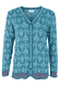 Strickjacke Christi bouquet - deep ocean