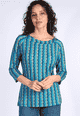 Langarmshirt Zoa stripe - deep ocean
