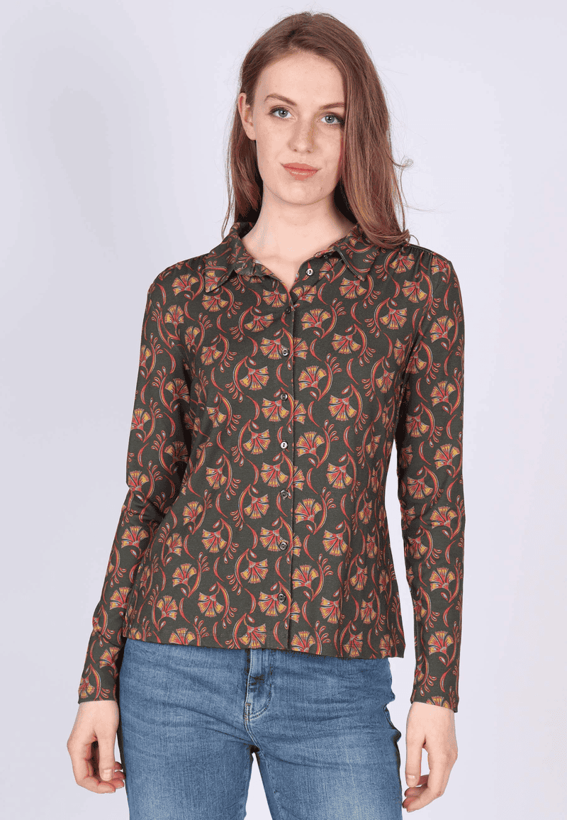 Blouse Candy flower dance - thyme