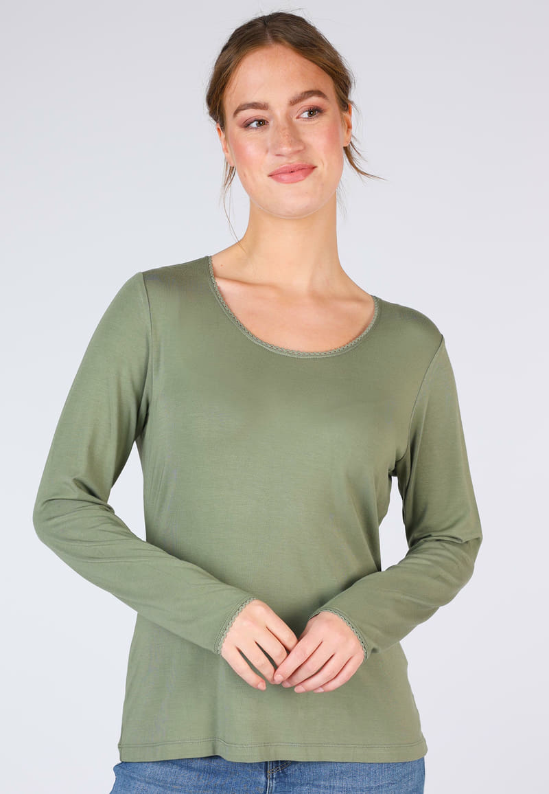 Langarmshirt Philia - olive