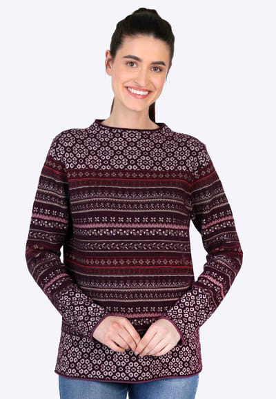 Strickpullover Sofia fairy  - plum