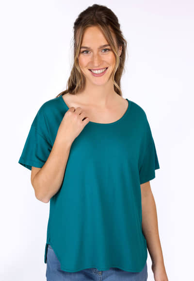 T-Shirt Betzi solid  - ocean