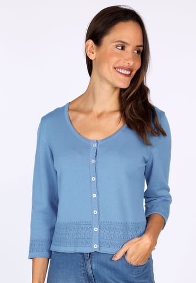 Strickjacke Liselotte  - blue shadow