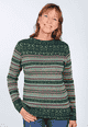 Strickpullover Sofia damast  - bottle green