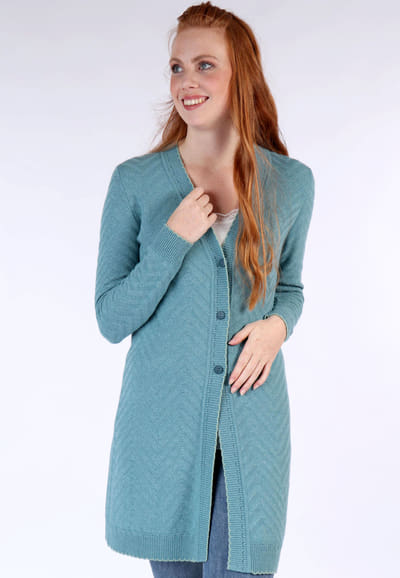 Strickmantel Adelheid - powder blue