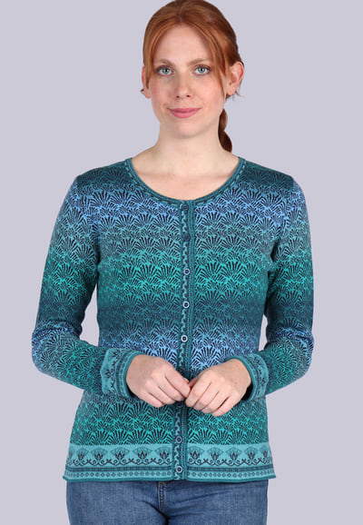 Strickjacke Renee peacock - emerald