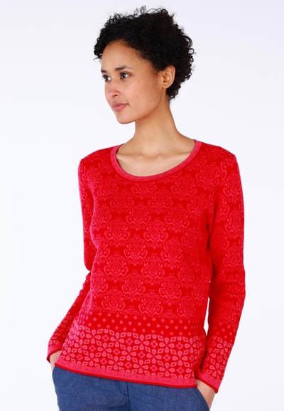 Strickpullover Annegret - rubin