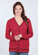 Strickjacke Christi blossom  - wine