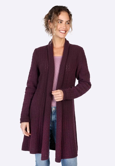 Strickmantel Ebbie  - plum