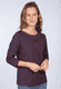 3/4-Arm-Shirt Pitta Retro  - red wine
