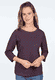 3/4-Arm-Shirt Pitta Retro  - red wine