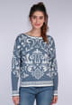 Strickpullover Flekka - mosaic blue