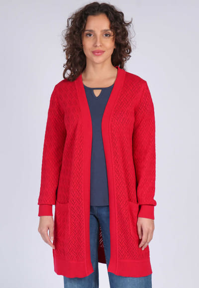 Strickmantel Viola - rubin