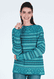 Strickpullover Sofia oriental - deep ocean