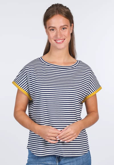 T-Shirt Vroni stripes  - navy