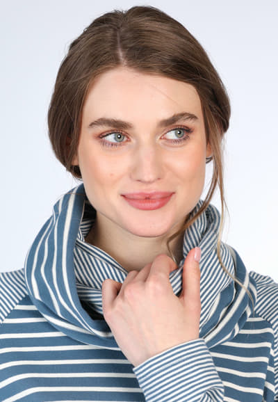 Loopschal Dagni stripe - denim