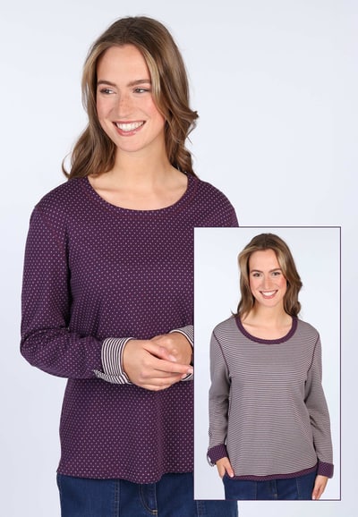 Wendepullover Kariana Mini  - deep purple